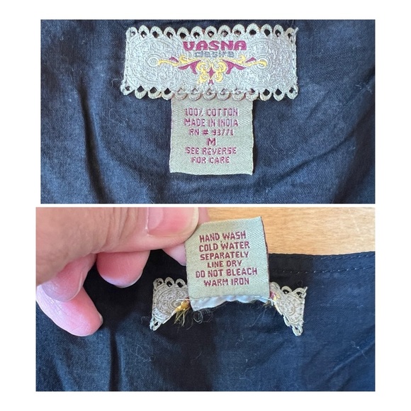 VASNA DRESS M BOHEMIAN FLORAL TIERED EMBROIDERED FESTIVAL ARTISANAL FEMININE - Picture 13 of 13